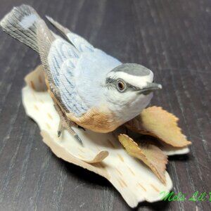 LENOX Fine Porcelain Red Breasted Nuthatch Bird Figurine Handcrafted